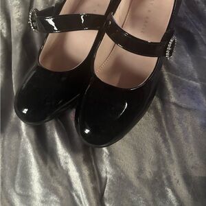 Kelly & Katie Black Patent Mary Jane Heels